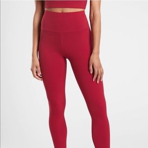 Athleta Elation Ultra High Rise Leggings - Candy Apple Red - Size Small
